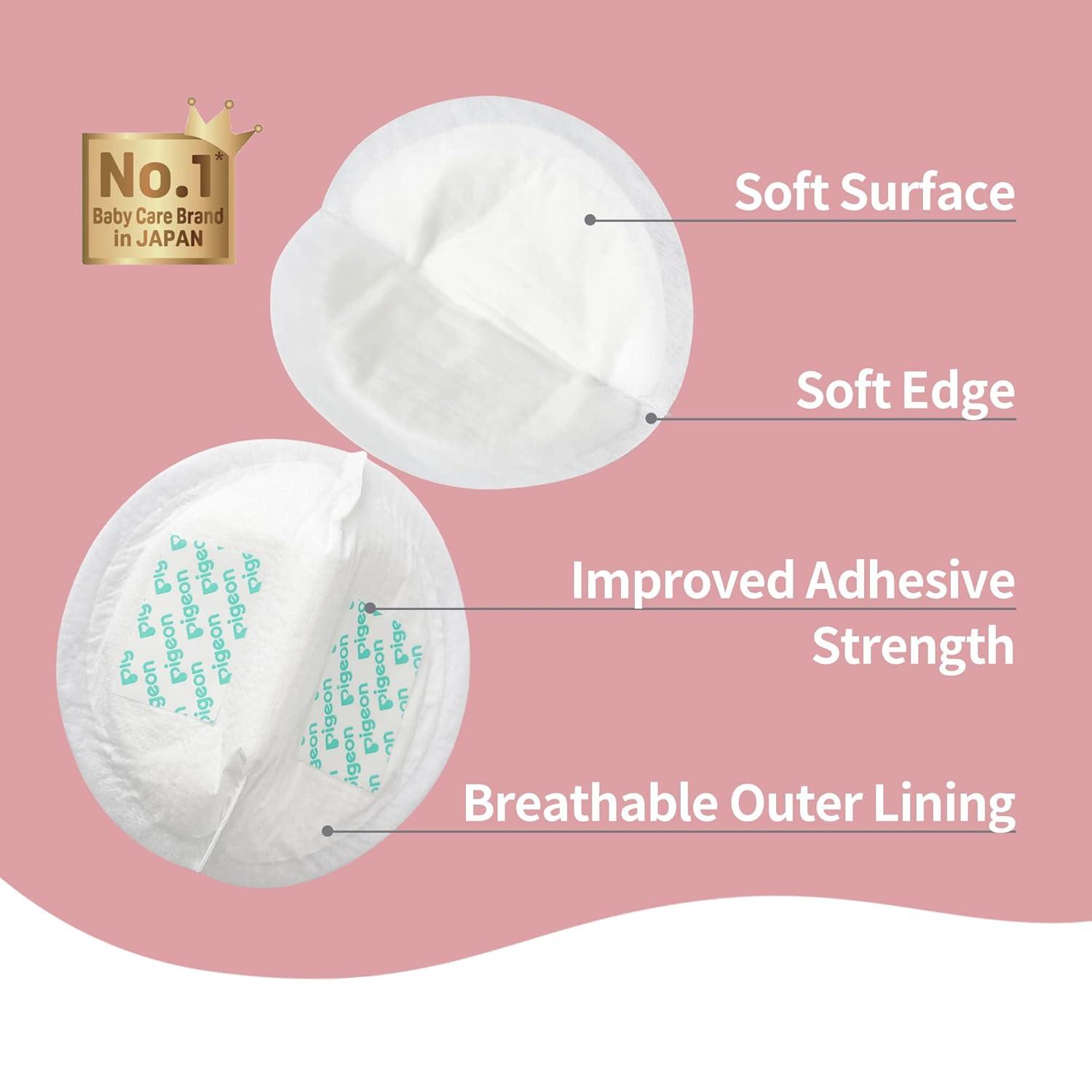 image:imagePigeon Disposable Nursing Pads for Breastfeeding Contains Aloe Vera Extracts Highly Absorbent 60 Pcs