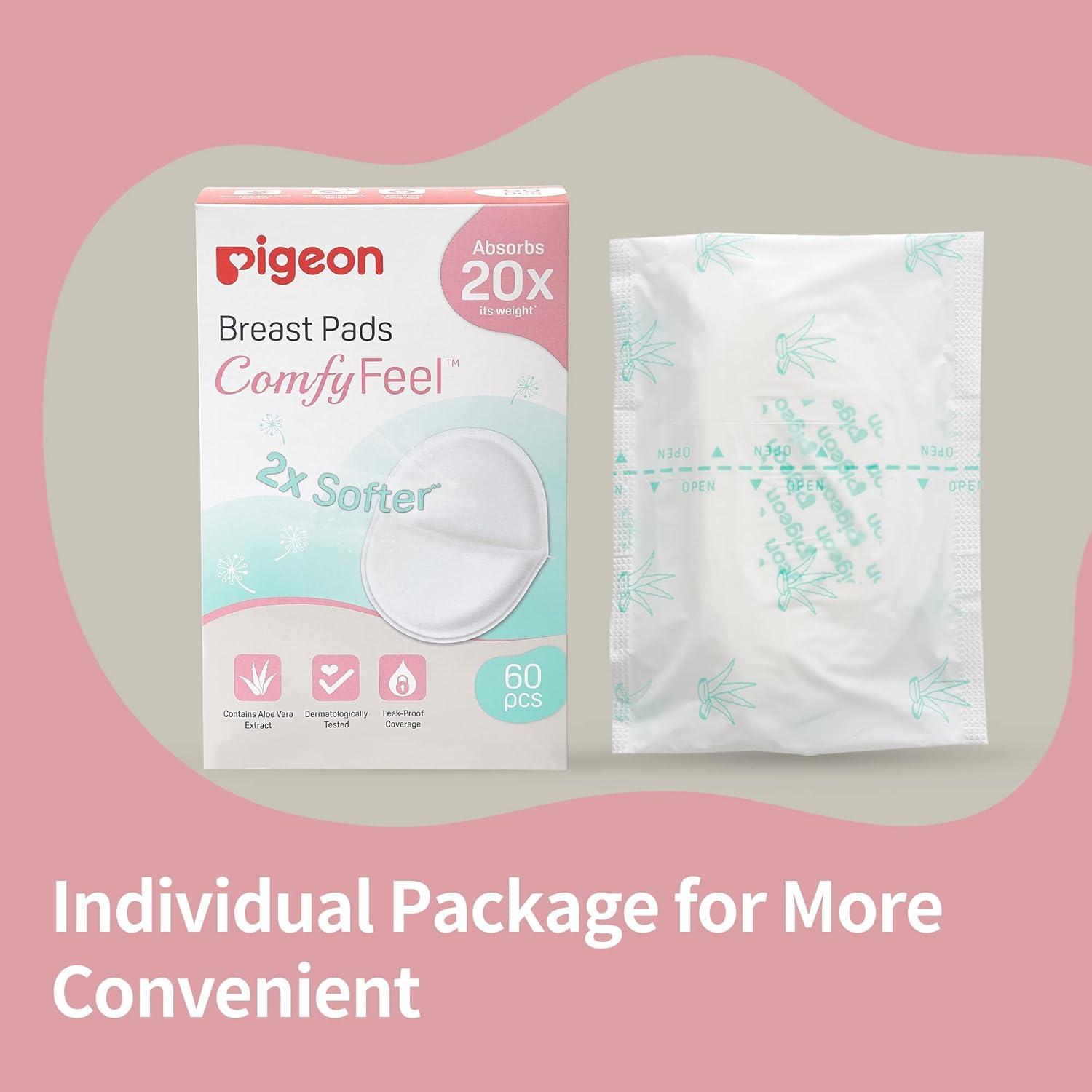 image:imagePigeon Disposable Nursing Pads for Breastfeeding Contains Aloe Vera Extracts Highly Absorbent 60 Pcs