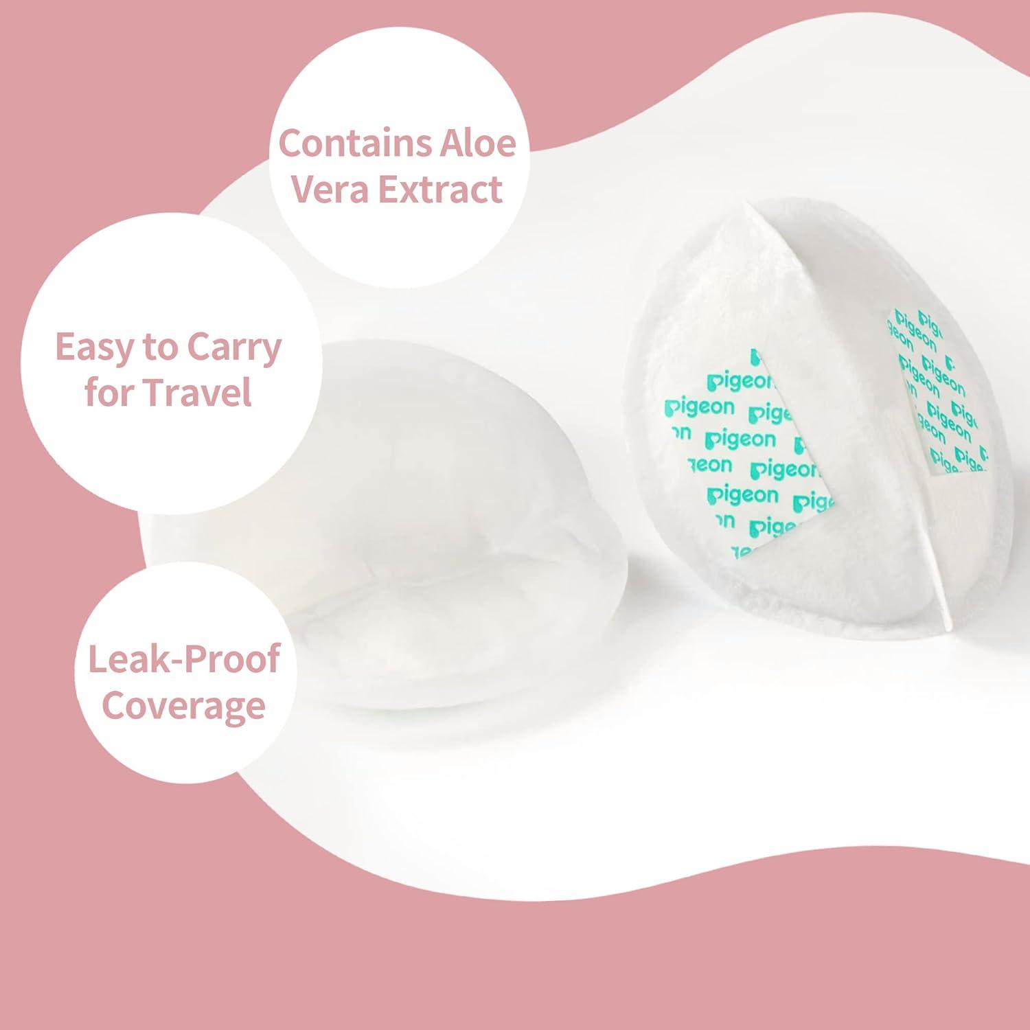 image:imagePigeon Disposable Nursing Pads for Breastfeeding Contains Aloe Vera Extracts Highly Absorbent 60 Pcs