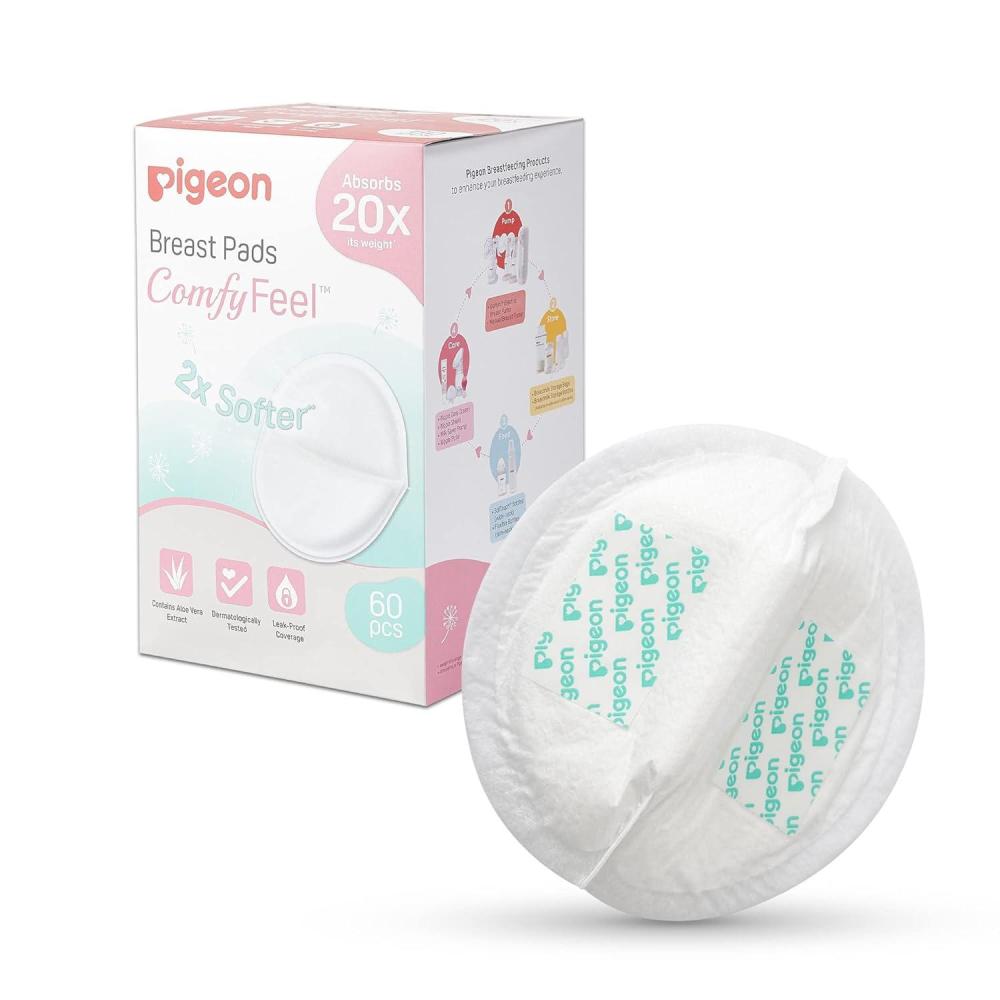 image:imagePigeon Disposable Nursing Pads for Breastfeeding Contains Aloe Vera Extracts Highly Absorbent 60 Pcs