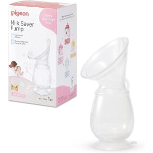 image:imagePigeon Manual Breast Milk Saver Pump FoodGrade Silicone Natural Suction Comes with a Sucker Stand 4 Oz