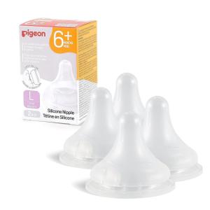image:imagePigeon Silicone Nipple L with LatchOn Line Natural Feel 6 Months 4 Counts6m  L  4 counts